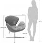 Кресло BRADEX HOME SWAN STYLE CHAIR терракотовый, искусственная замша
