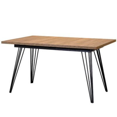 Стол офисный BRADEX HOME Fusion раздвижной 140-180x90x75см, Дуб Навара, чёрный - купить по специальной цене в интернет-магазине "Уют в доме"