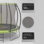 Батут каркасный Scholle 300см (10фут), SCHOLLE, JUMPER, с защитной сеткой и лестницей, зеленый
