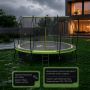 Батут каркасный 360 см (12 фут) Scholle JUMPER, с защитной сеткой и лестницей, зеленый