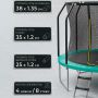 Каркасный батут Scholle FLIP 12FT, зеленый