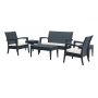 Кресло пластиковое плетеное с подушкой Siesta Contract Miami Lounge Armchair